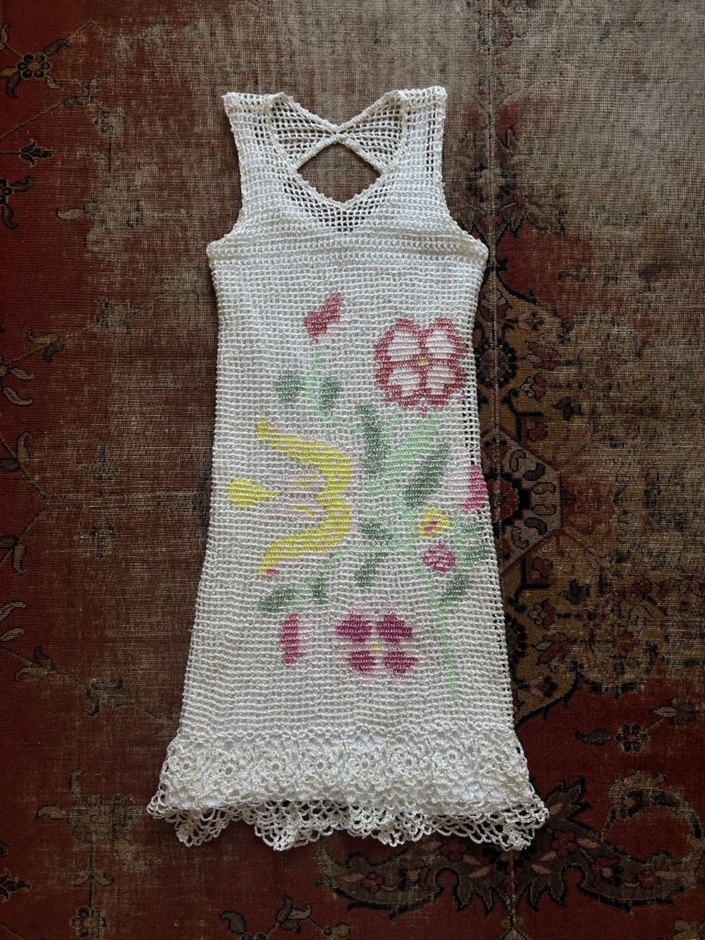 Vintage Y2K Crochet Dress